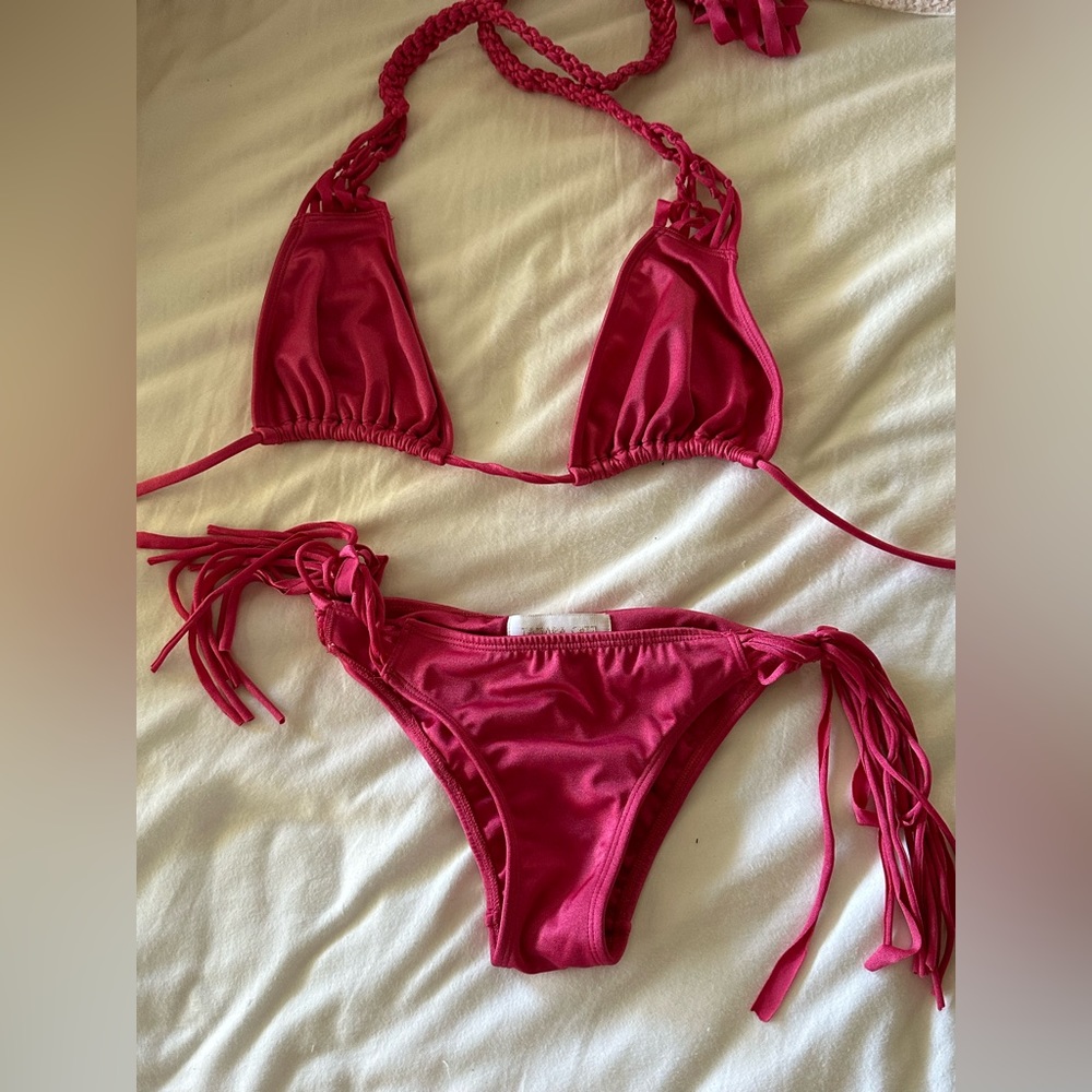 2000s Tamara’s catz vintage hot pink bikini